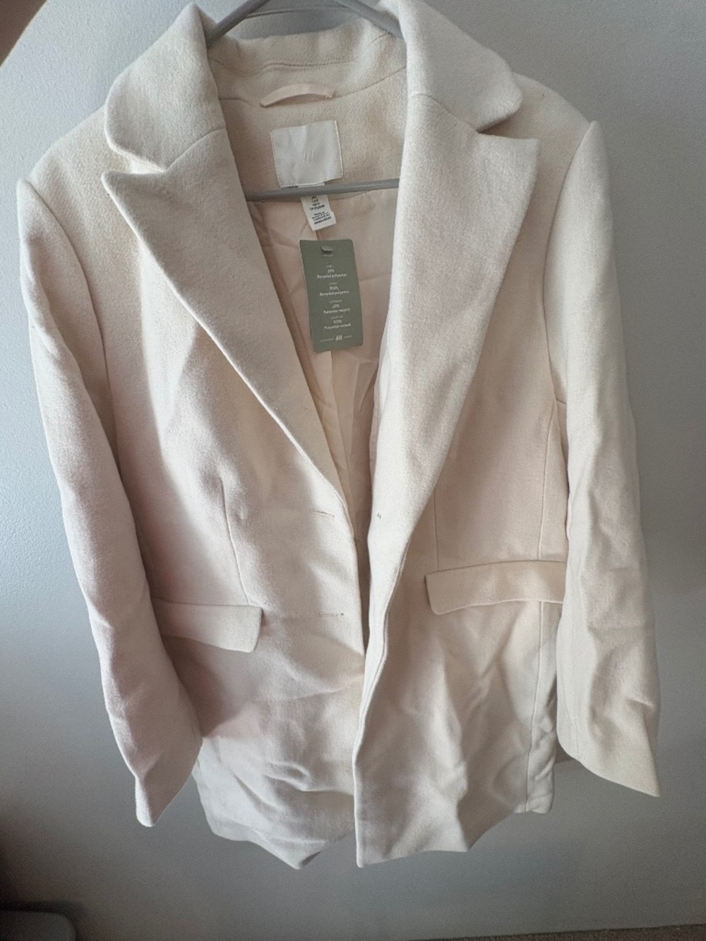 H&M NWT Cream Peacoat Size Large